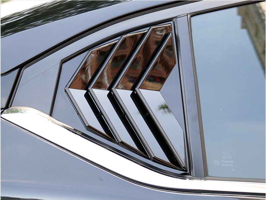 Suitable for Nissan Sentra 2020 - 2023 models, gloss black vent spoon cover trim.
