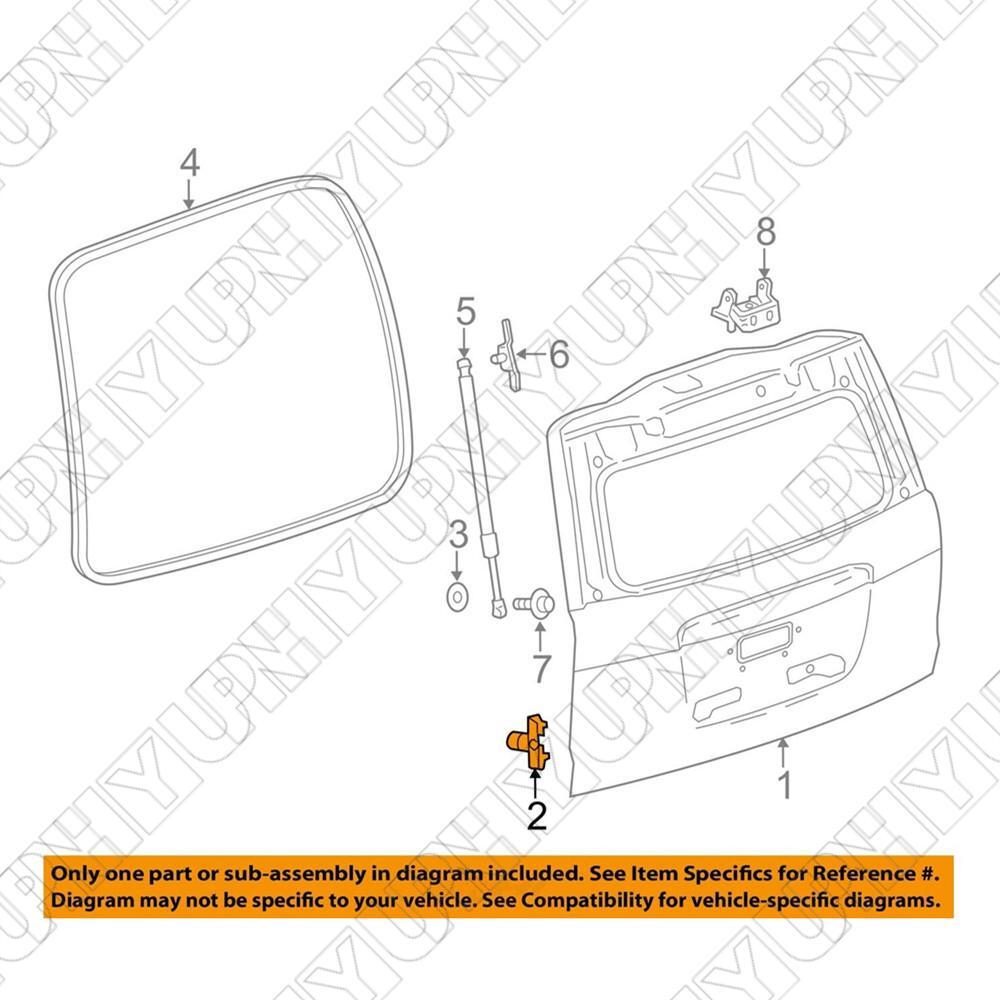 84655838 Lower Tailgate Rubber Bumper for Cadillac for Escalade for Chevrolet for GMC Yukon Q