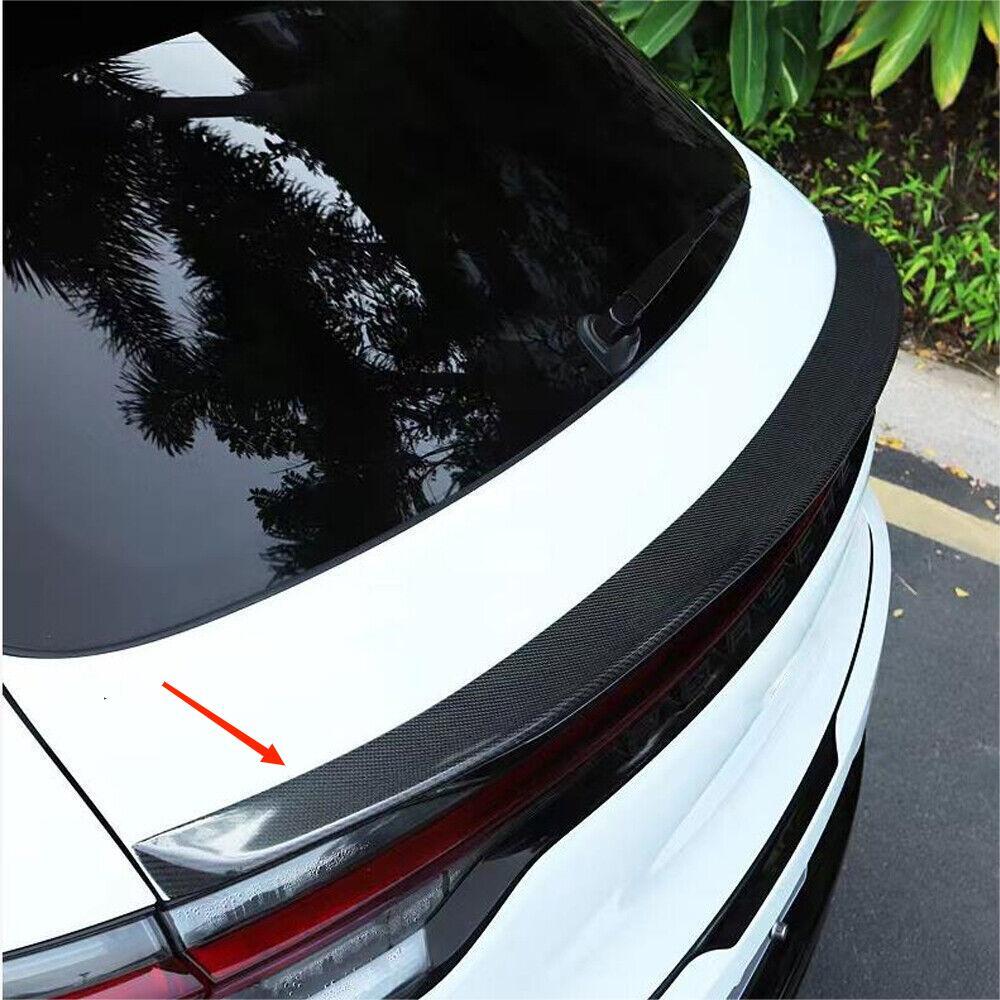 for Porsche Macan 2022-23 Real Carbon Fiber Rear Middle Trunk Spoiler Wing Cover