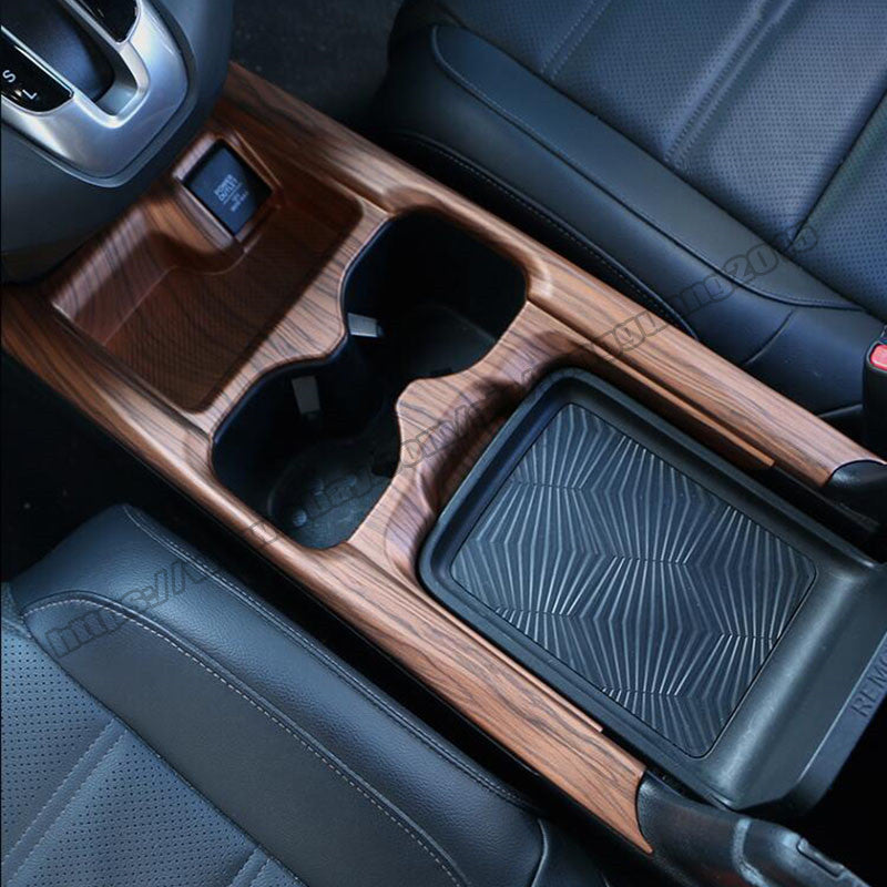 for Honda CR-V 2017-2022 Peach Wood Console water cup holder frame Molding cover