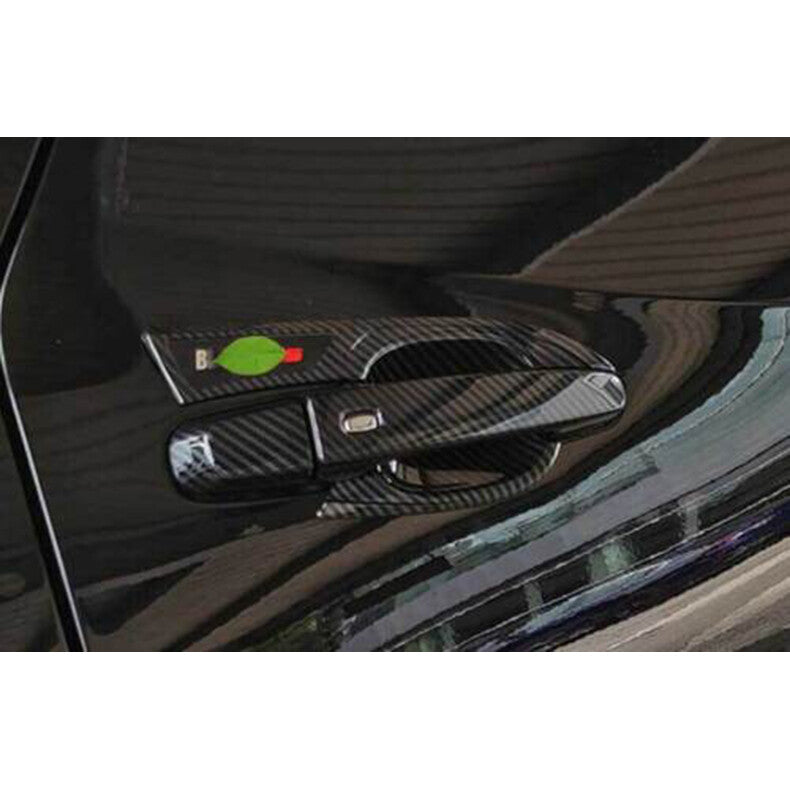 for Chevy Blazer 2019-2022 Carbon Fiber Door Handle Cover+Bowl Cup Combo Trim