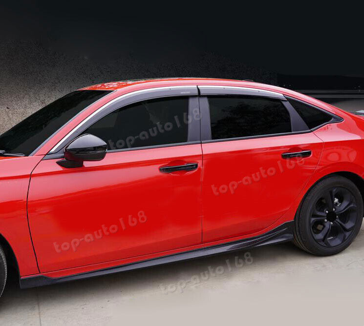 for Honda for Civic Sedan 2022-2024 Window Visors Sun Rain Guard Deflectors W/Chrome