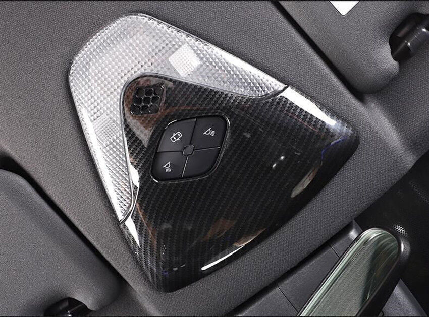 ABS Carbon Fiber Front Reading Light Lamp Cover Trim for Toyota C-HR CHR 2018-22
