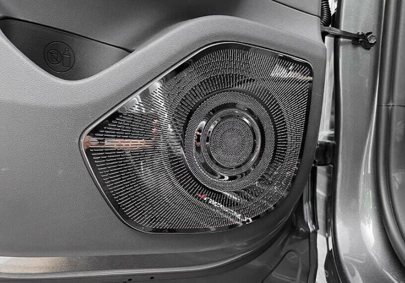for Hyundai for Tucson 2021-2023 Black Steel Door Speaker Bezel Frame Cover Trim B n