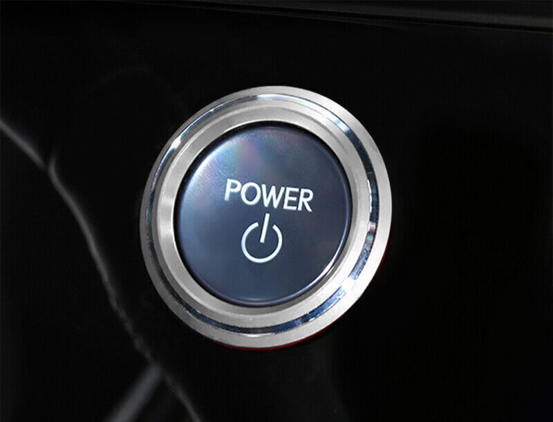 Silver Aluminum One-Button Start Switch Cover Trim for Lexus RX500h 2023-2024