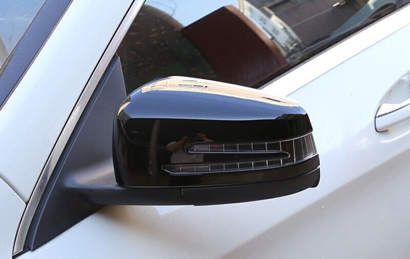 for Benz GLE GLS 2016-2019 Glossy Black ABS Rear View Side Mirror Cover Trim 2x