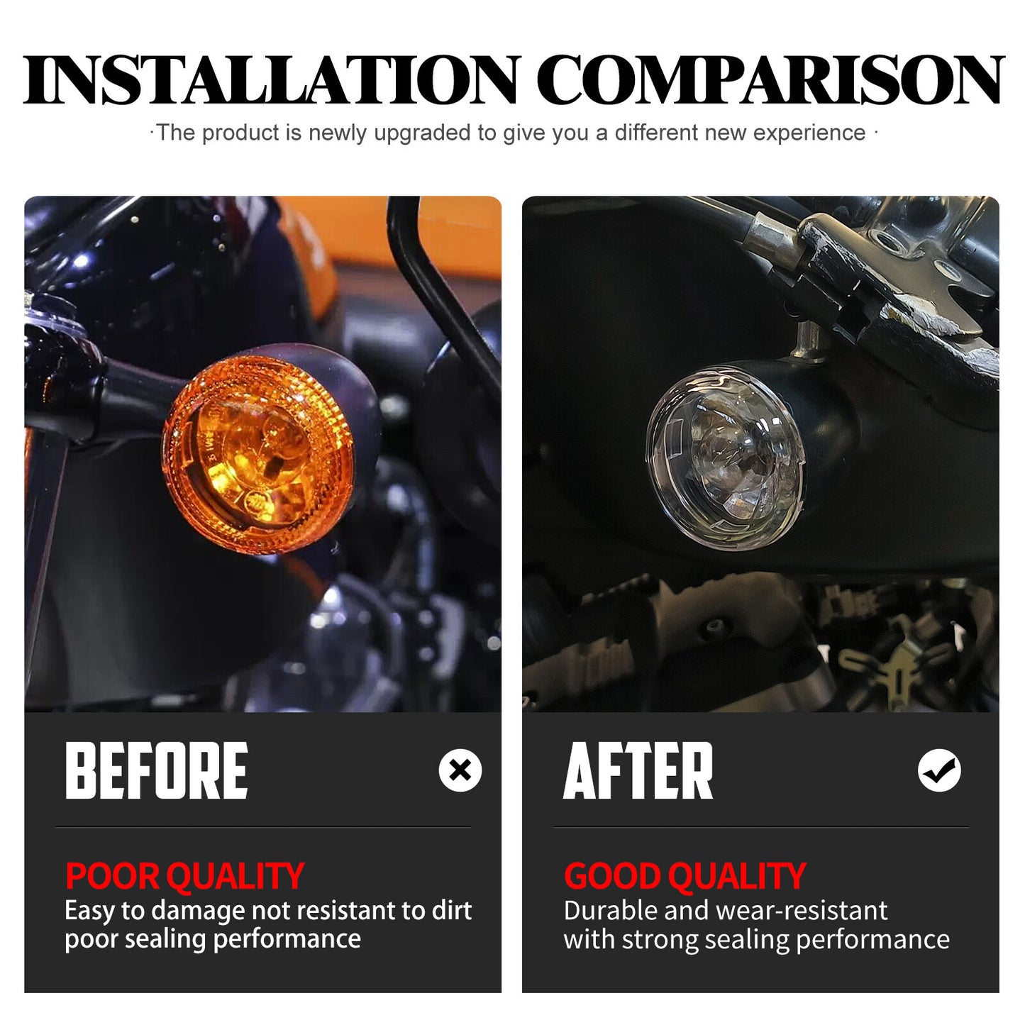 4x Bullet LED Light Clear Lens Covers for Harley Electra Road Glide Sportster Q
