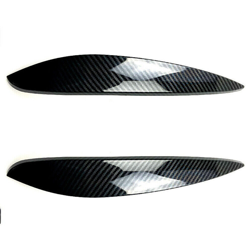 Headlight Eyelid Lid Eyebrow Trim for Mercedes-Benz for Smart 14+ Carbon fiber Look