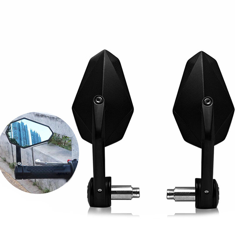 Motorcycle 7/8 inch handlebar end mirror, adjustable rod end rearview mirror, side mirror - n