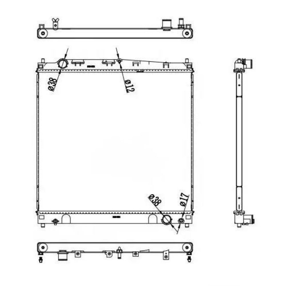 Rep 1640011A00 640011A10 Water Tank Radiator 1pc/Set