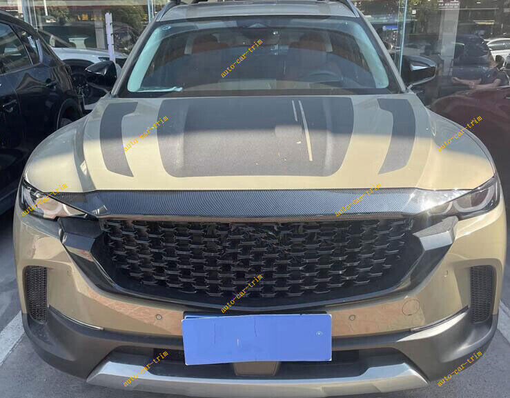 For 2023-25 for Mazda CX-50 Carbon Fiber Abs Front Engine Hood Grille Strip Trim 1X