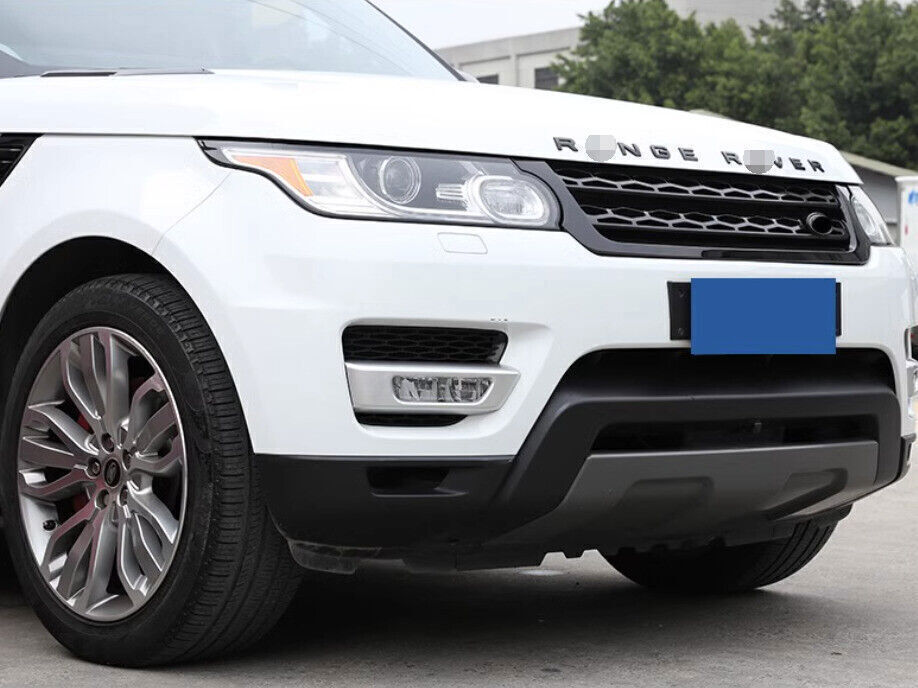 for Range Rover Sport 2014-17 Silver Look Front Bumper Fog Light Lamp Frame Trim
