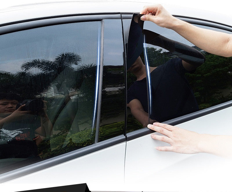 for Nissan Kicks 17-2024 Piano Black Pillar Posts Door Window Molding Strip Trim