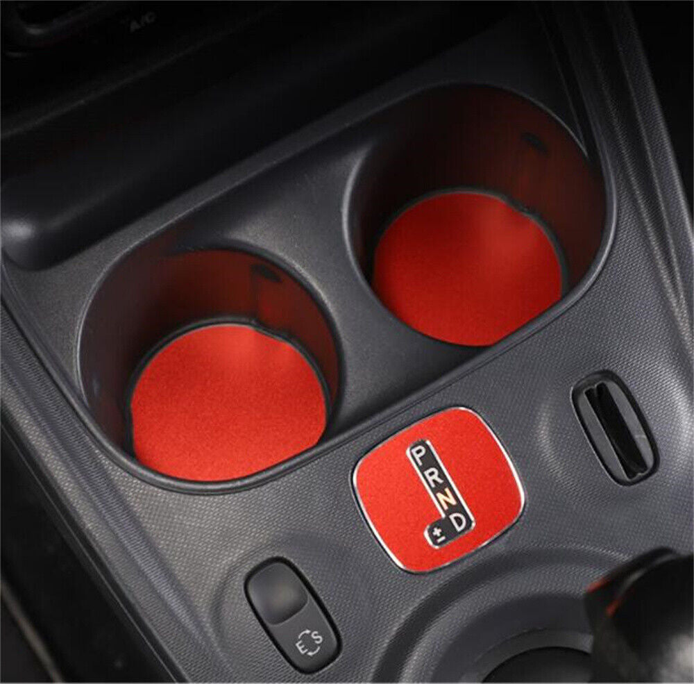 Alloy red cup holder with gear display trim for Smart 2015-21 n