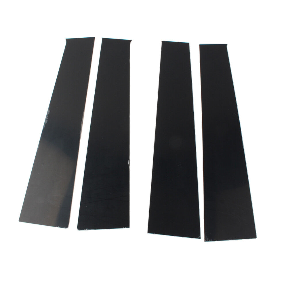 for Dodge for Ram 1500 2009-2018 4x Glossy Black Set Pillar Posts Door Window Trim