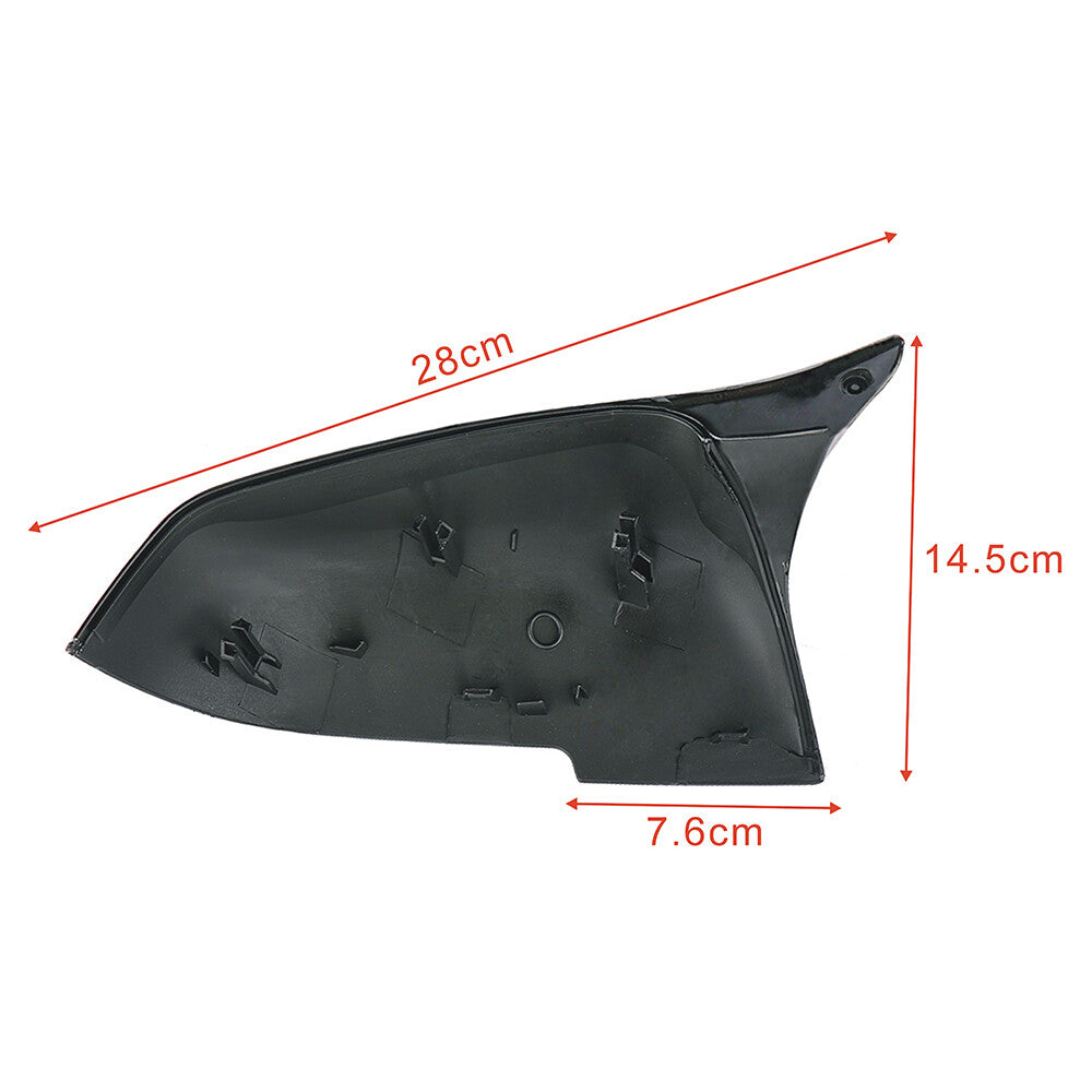 2x Wing Mirror Cover for BMW F20 F21 F30 F31 F32 F36 X1 E84 F87 Glossy Black