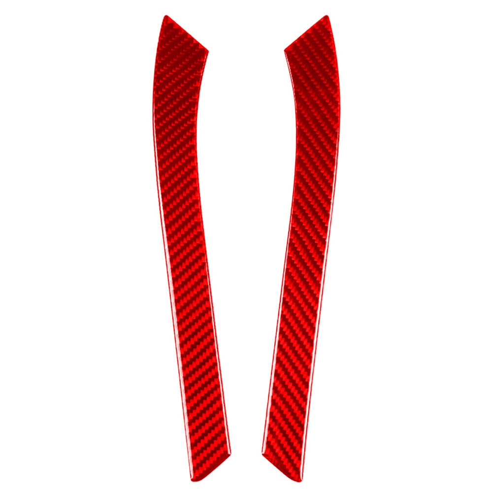 2x Gear Shift Side Trim Strip Cover Red for Cadillac CTS 2008-2013 Carbon Fiber