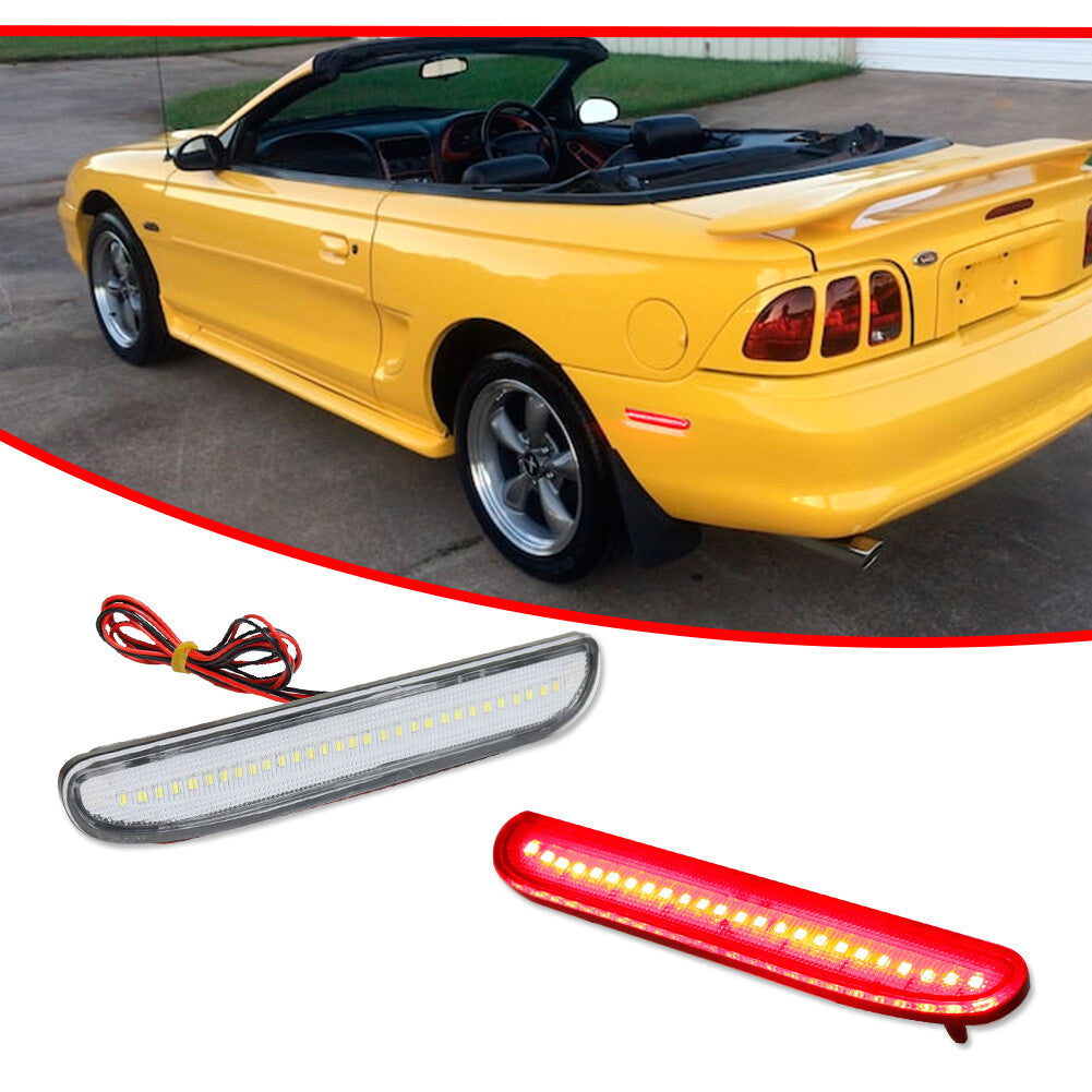 Pack/Set Smoked Rear LED Side Marker Lights for 94-98 for Mustang GT Cobra - v