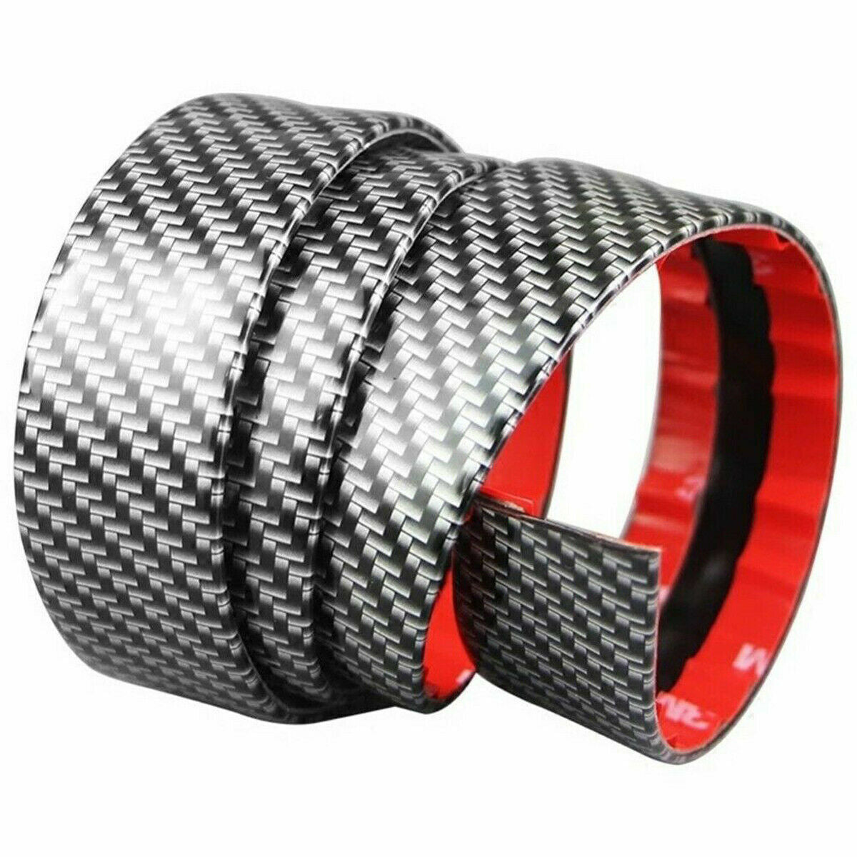 Plate Guard Protector 3CM1M Car Carbon Fiber Rubber Edge Strip Door 3D Protect