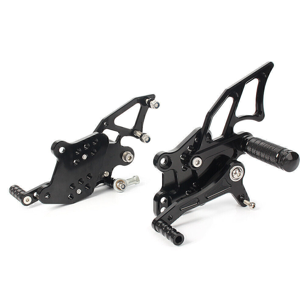 Rear Set Footrests Footpegs Pedals Black for Kawasaki Z300 2013 2014 Motorcycle
