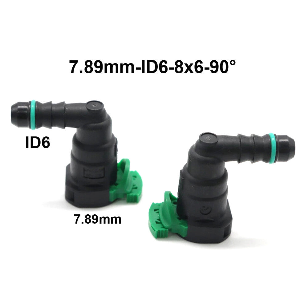 Car 2pcs 7.89mm ID6 8x6 90¡ã Fuel Line Hose Pipe Quick Release Female Connector Q