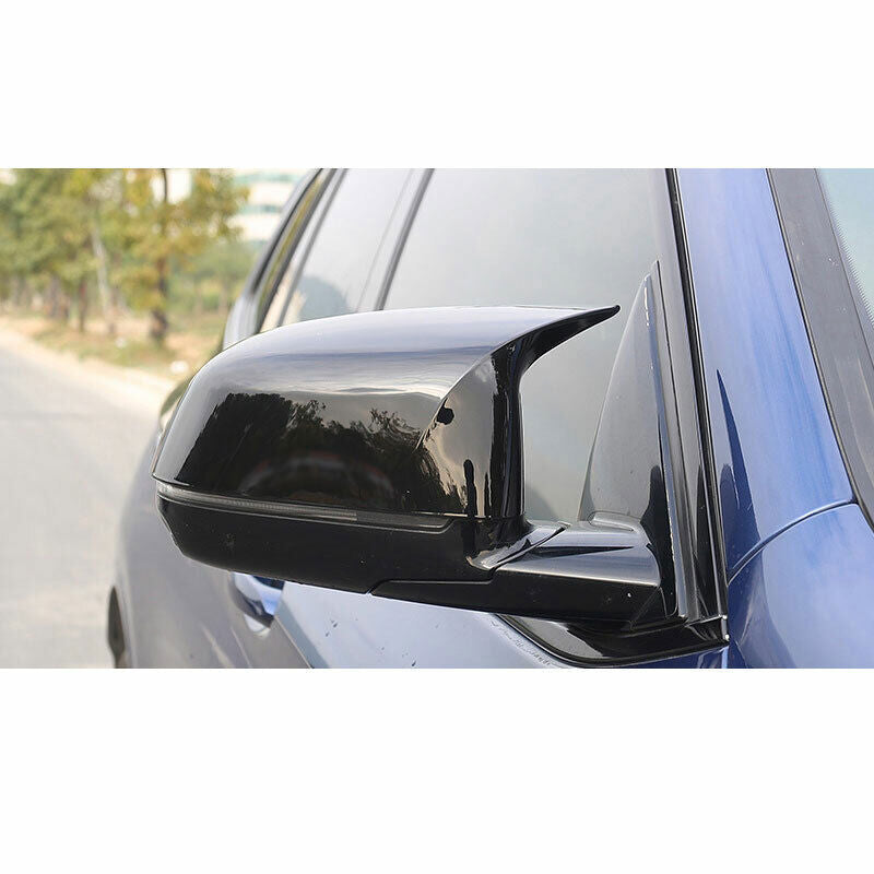 for BMW X5 G05 2019-23 ABS Black OX Horn Rear View Side Door Mirror Cover Trims