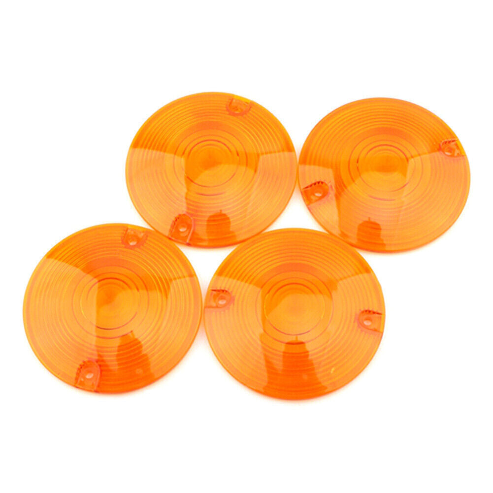 for Harley Davidson Electra Glide 4x Turn Signal Light Cover Yellow Lens Q
