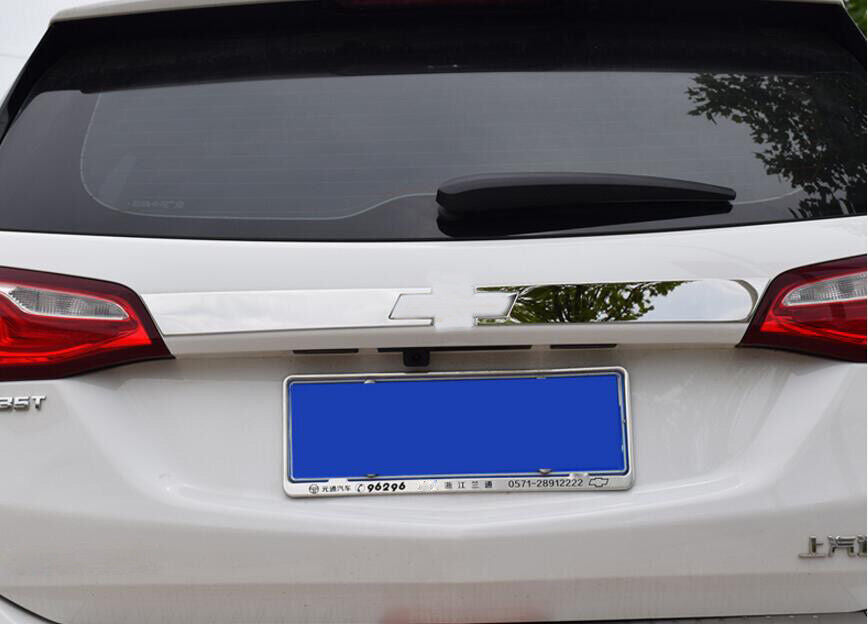 For Chevry Equinox 2018-2021 Chrome Rear Door Trunk Lid Molding Cover Trim Decor