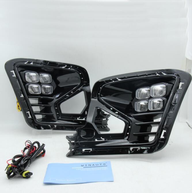 For AUTO 2021-2023 for Kia Rio DRL Led Daytime Running Fog Light W/ Turn Signal Lamp