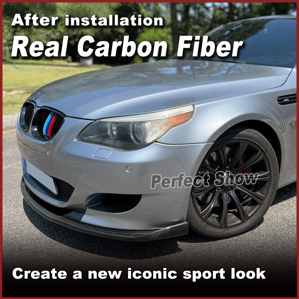 for BMW 5Series E60 M5 06-10 REAL Carbon Front Chin Bumper Lip Spoiler Splitter