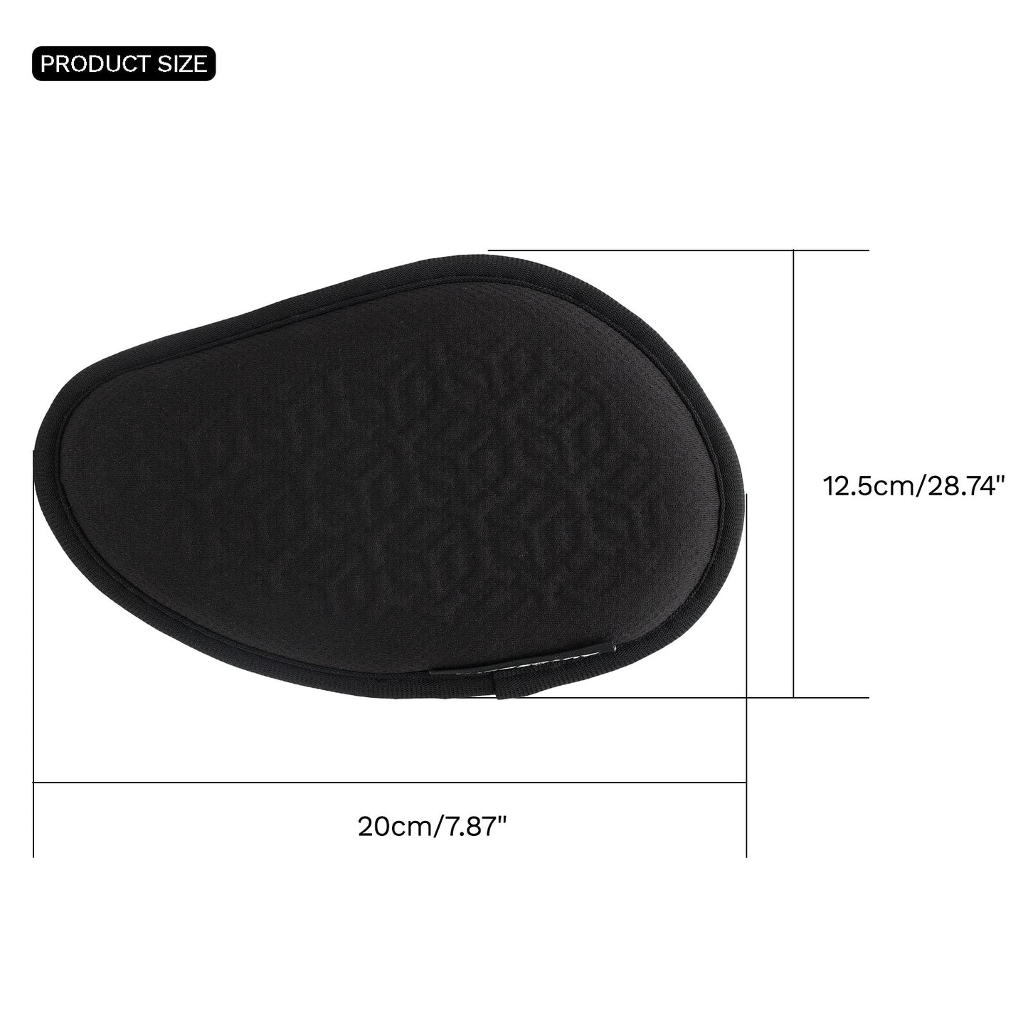 Car Gel Leg Cushion Knee Pad Pillow Thigh Support Accessories Side Console Black