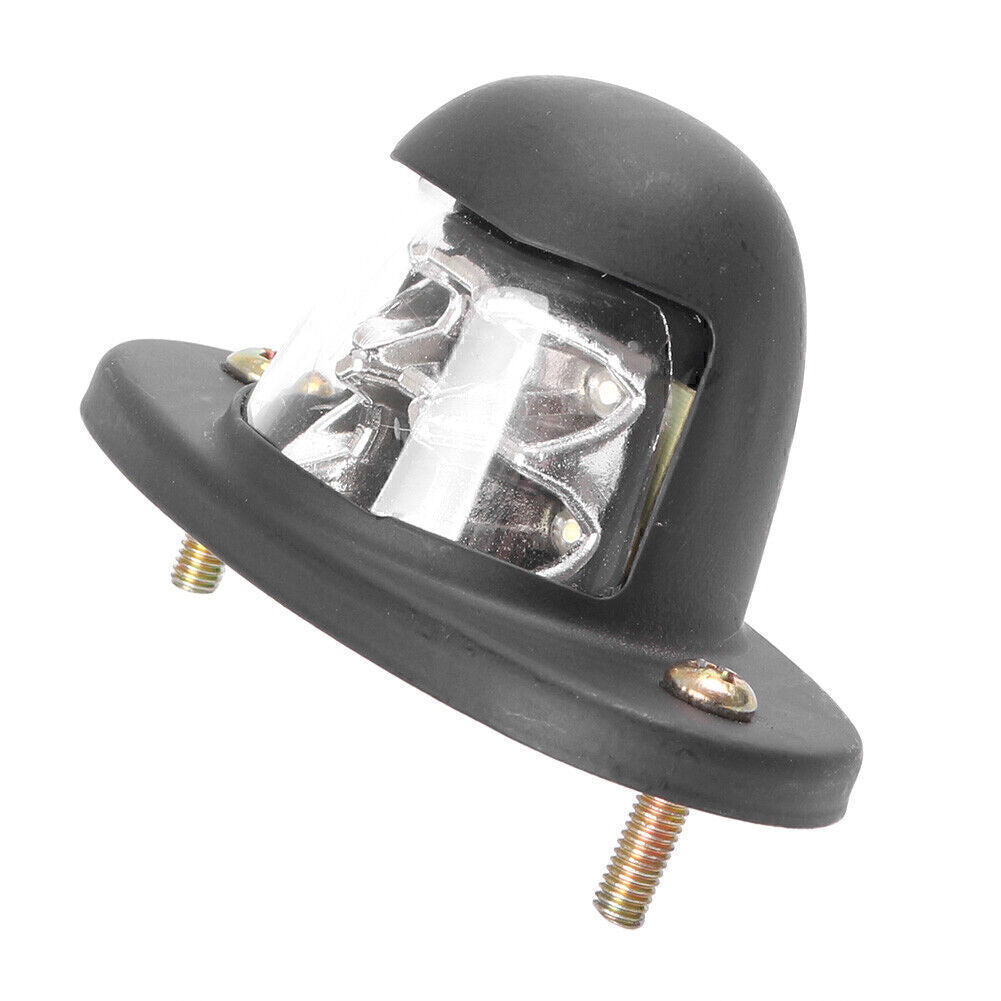2 Pcs Universal White 6LED Light 12V DC License Plate Light With Screws + Nuts