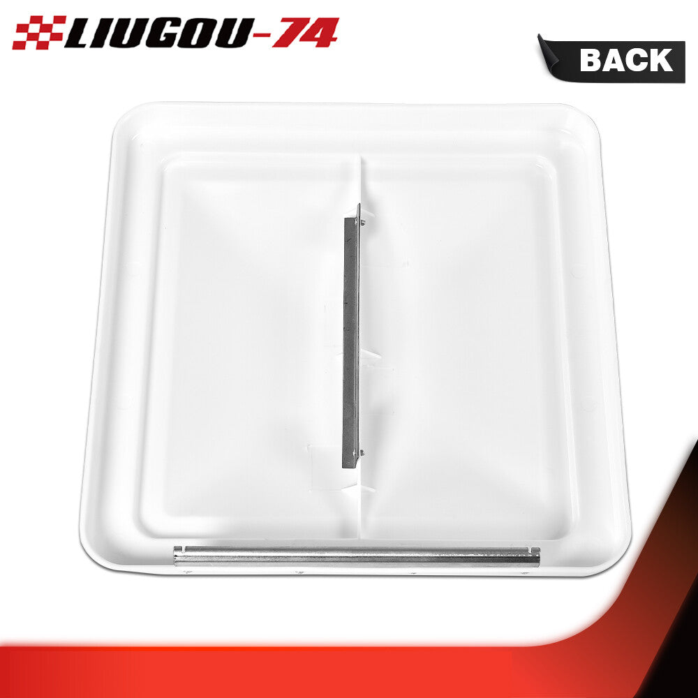 2 Pack White 14x14 Replacement Roof Vent Cover Camper Trailer Vent New - v