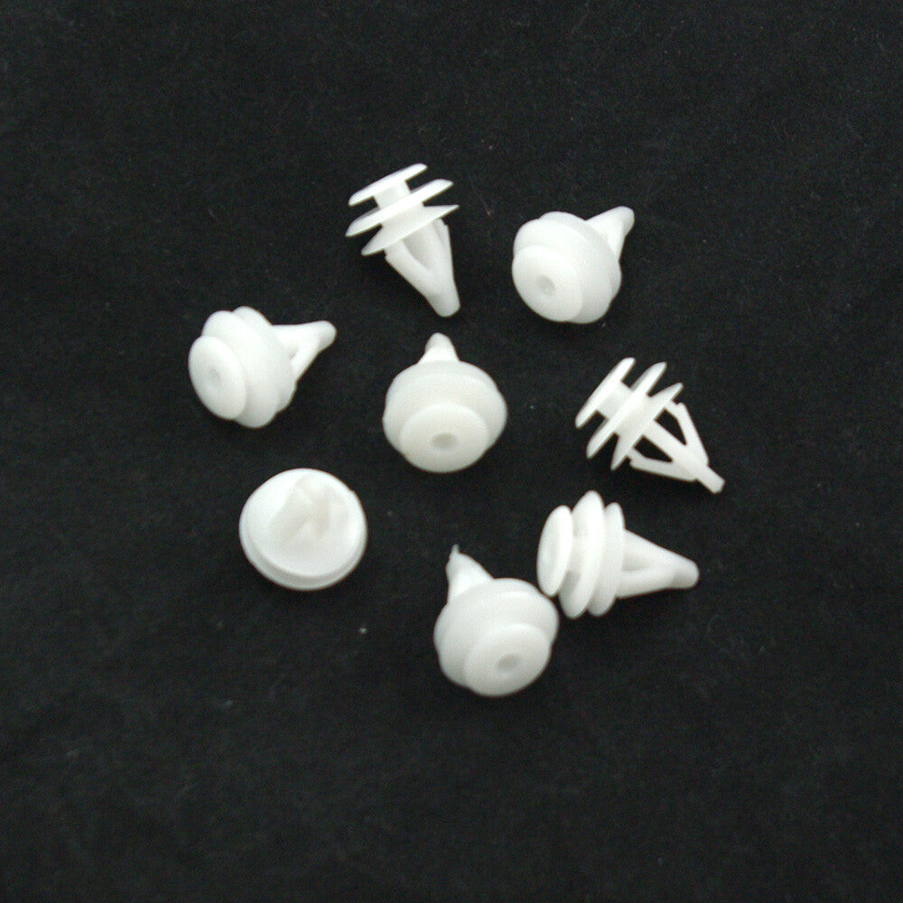 Nylon Retainer Fastener Rivet Door Trim Panel Clips White Fits for Honda 1990-On Q