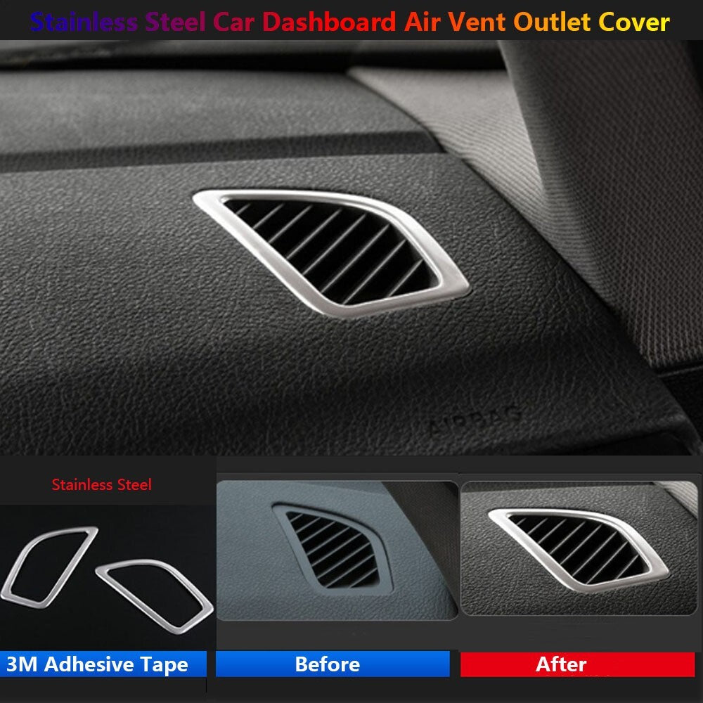Stainless Steel for BMW 1 Series F20 Car Dashbaord AC Air Vent Outlet Cover Trim