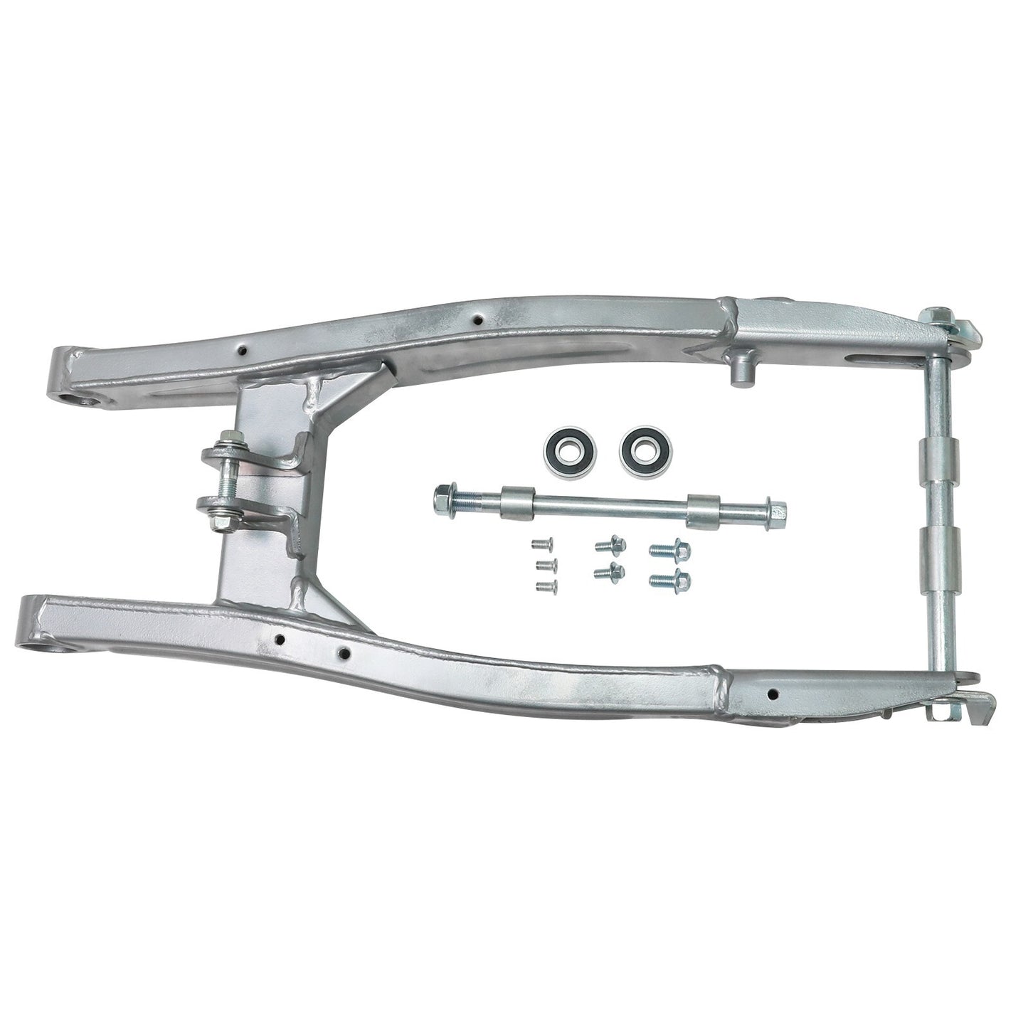 The rear swingarm is suitable for 14-inch and 16-inch wheels, 15mm Dirt Pit bicycles, and 125cc, 150cc, and 200cc Apollo SSR-.