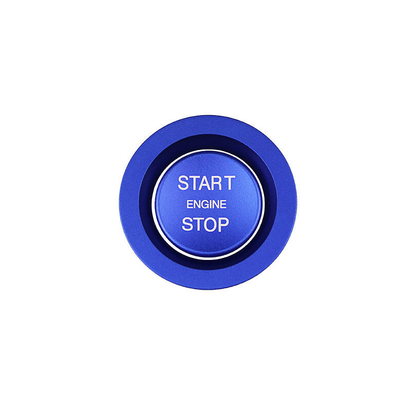 for Jaguar XJ 2010-2019 Blue Aluminum Start Button Ignition Switch Cover Trim