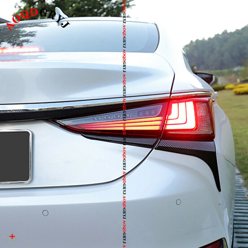 for Lexus ES350 300h 250 19-23 Carbon Look Rear Tail Light Lamp Trim Strips 4PCS