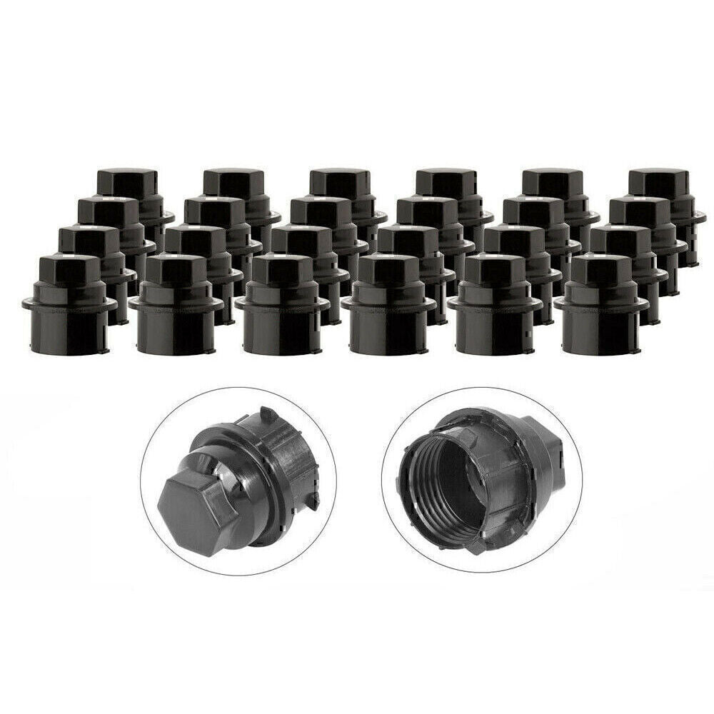 M24 Black Plastic 3/4 in Wheel Lug Nut Caps 99056 611-620 711-022 for Chevrolet
