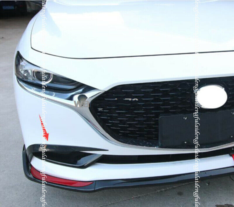 for Mazda 3 Axela 2019-2022 Carbon Fiber ABS Front Fog Light Eyebrow Cover Trim