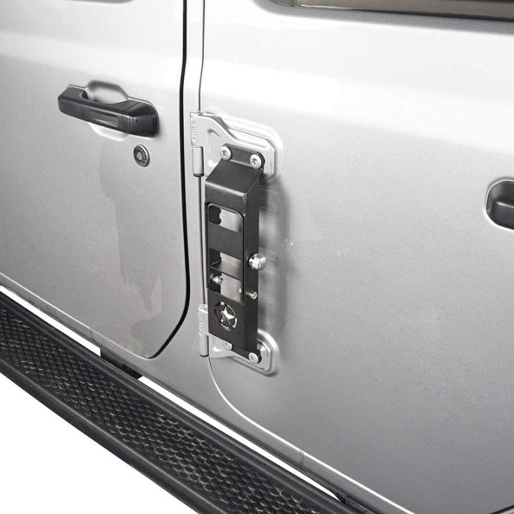 Auto Car Door Hinge Steps Metal Folding Foot Pedal to Rooftop Iron Black