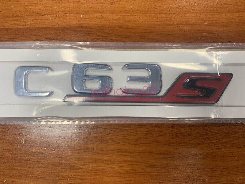 Chrome RED C63s Number Letters Emblem Badge Sticker for C63 AMG