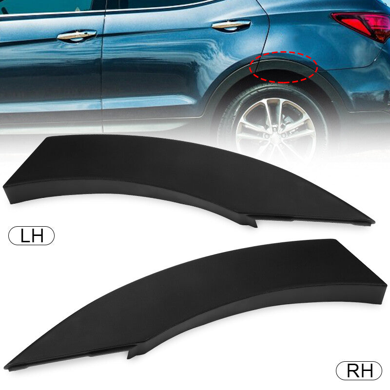 Left+Right Rear Fender Molding Wheel Flare Garnish for 2013-2018 Santa Fe Sport