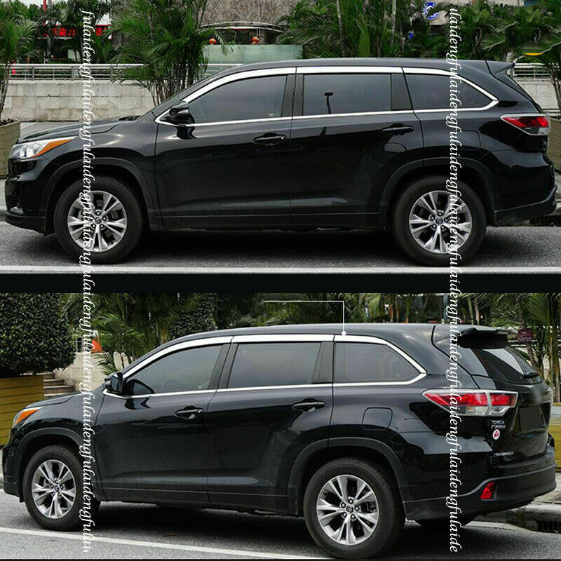 Chrome Window Visor Vent Sun Rain Wind Guards for Toyota highlander 2014-2019