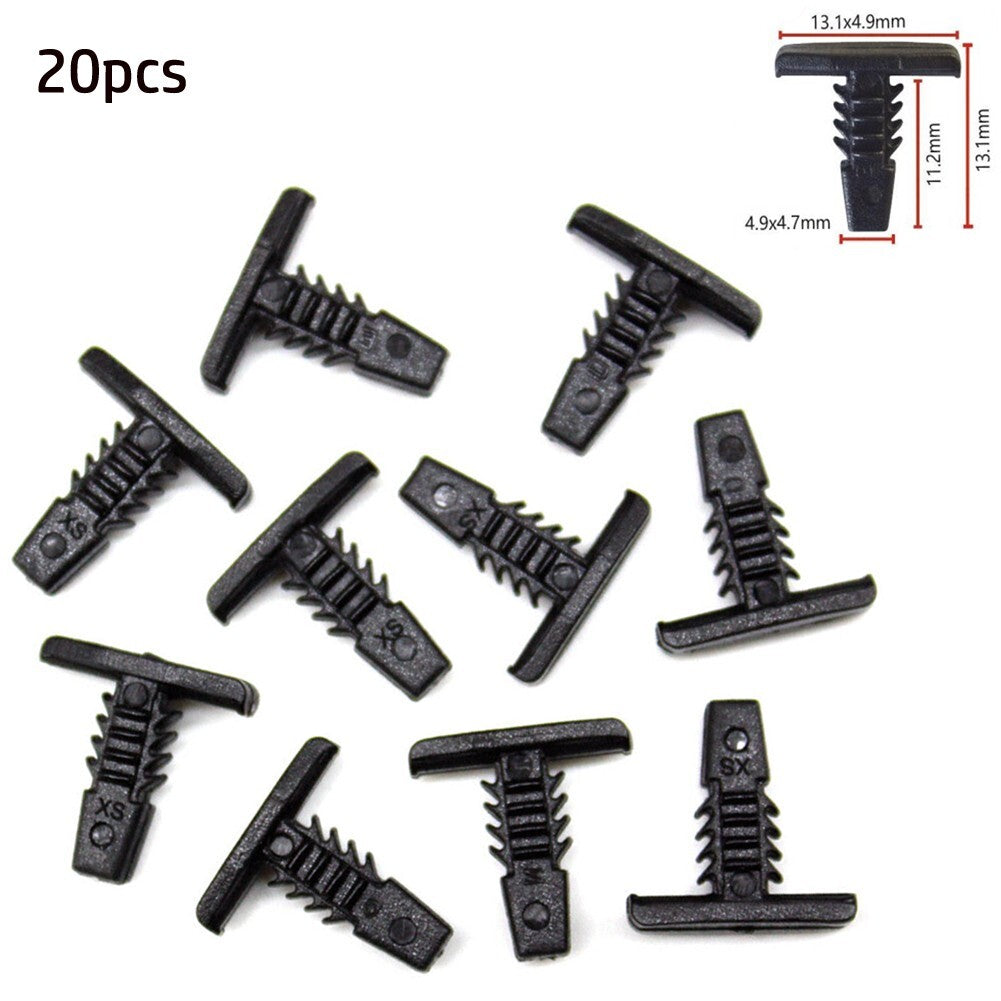 Door Weatherstrip Retainer Clip 20x 4876498 Black Diameter: 5mm Fits 3/16in Hole