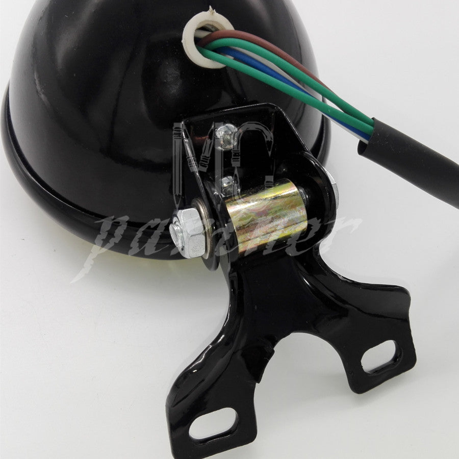 High Low Beam 5 Retro Black Headlight for Harley Cafe Racer Bobber Motorcycle Q