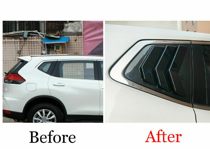 for Nissan Rogue 2014-2020ABS Carbon Fiber Side Window Louver Shutter Cover Trim
