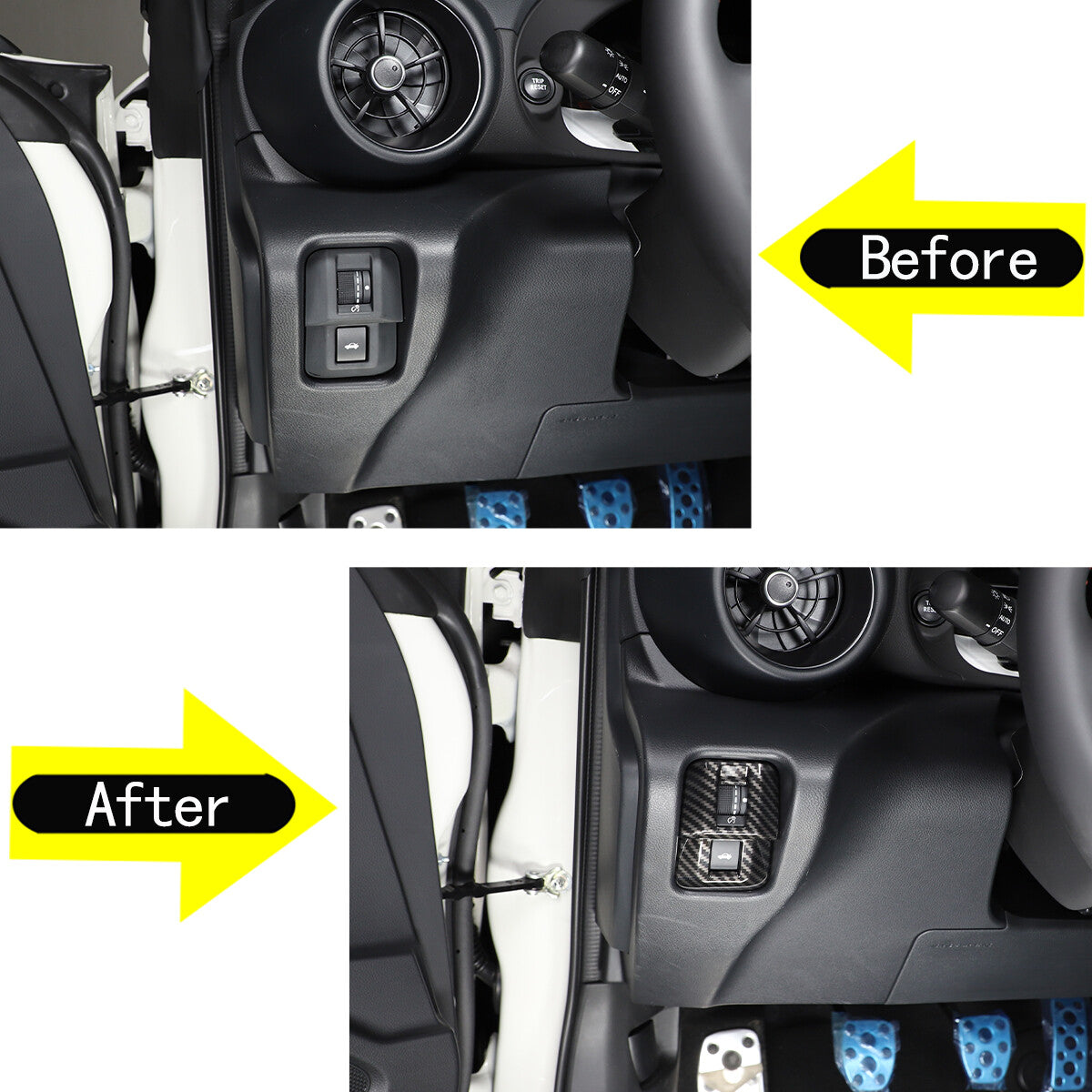 Matte Black ABS Interior Gear Shift Handle Trim Cover for Tacom@ 2016-22- v