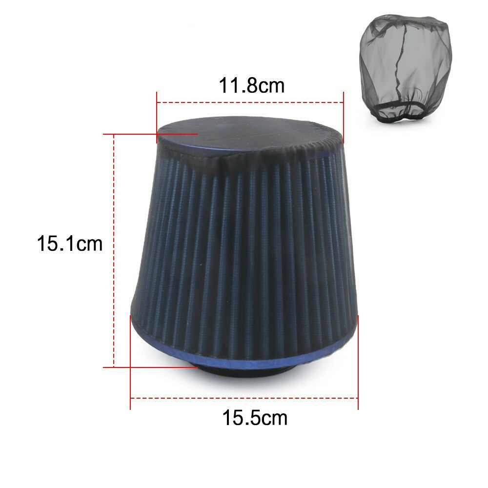 Engine cold air intake pre-filter cone cover waterproof mesh