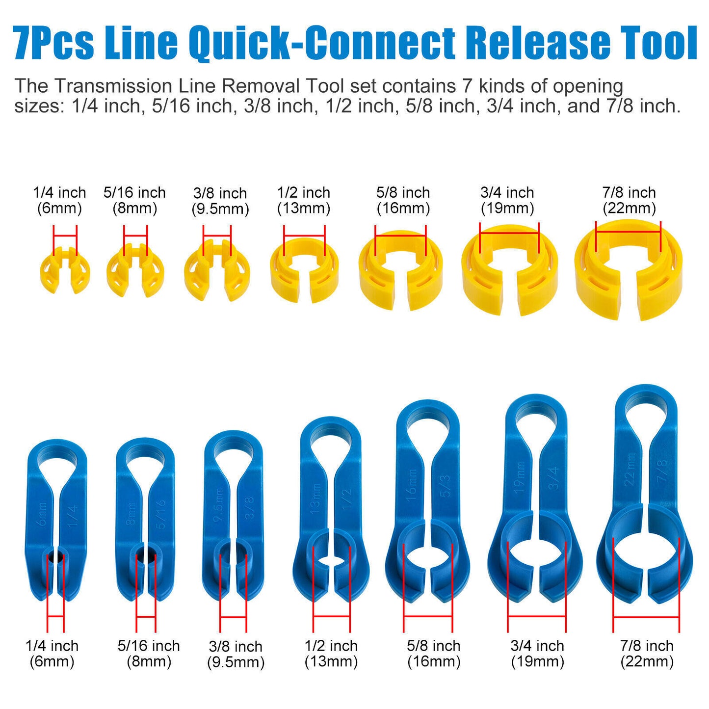 16PCS AC Disconnect Fuel Line Car Removal Tool Kits Quick Disconnect Tool Kit Q